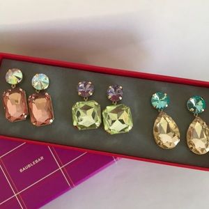 BaubleBar New in Box, set of 3 earrings